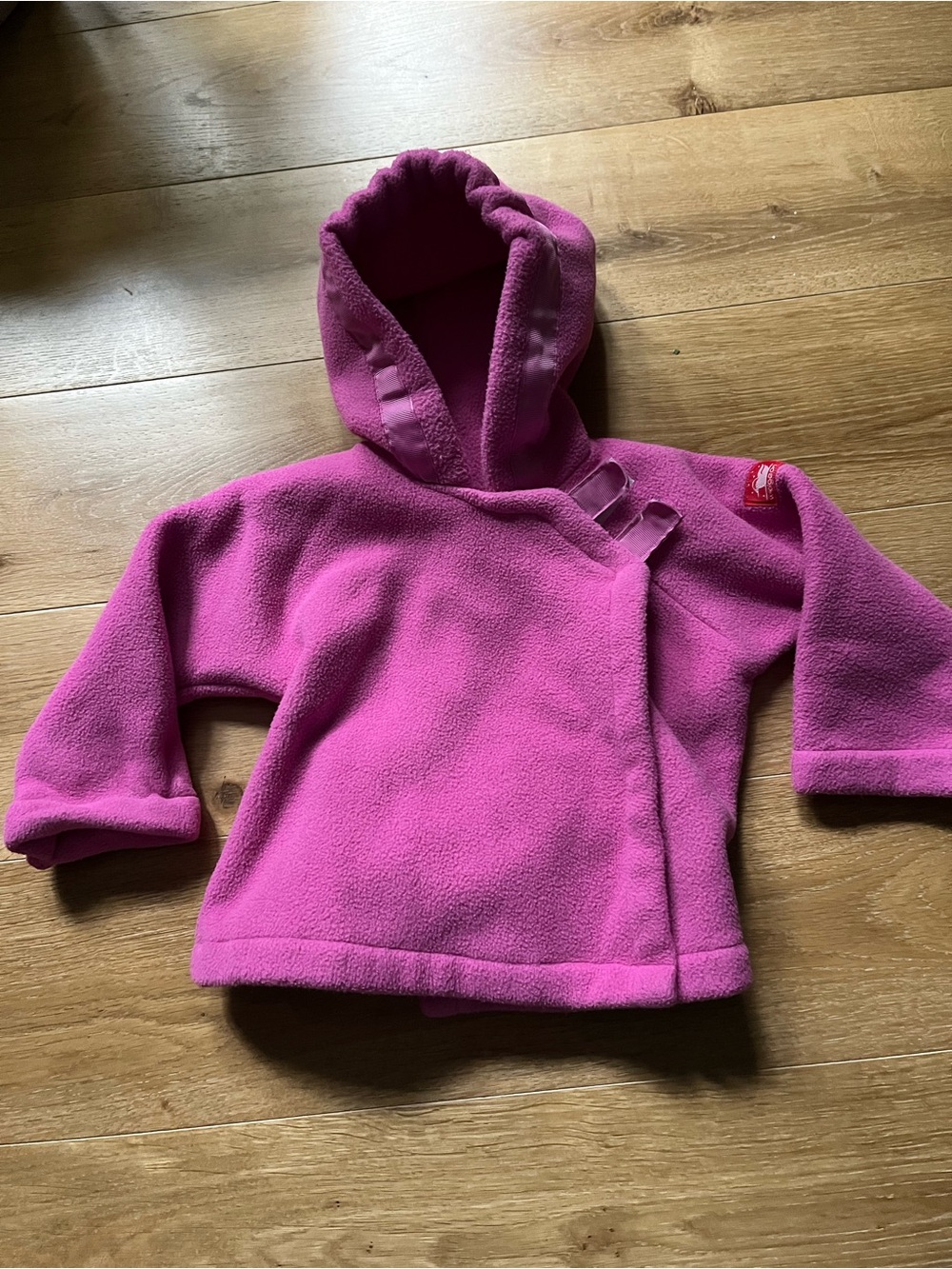 12mo Widgeon Baby Hooded Fleece Jacket in Magenta